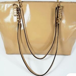 Michael Kors Glossy Tan Tote